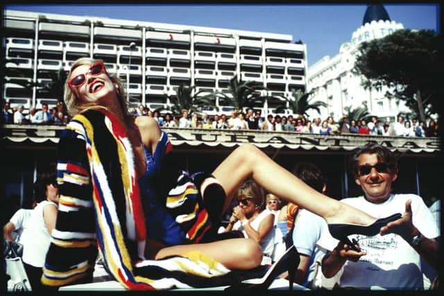 Jerry Hall and Helmut Newton, Cannes, 1983