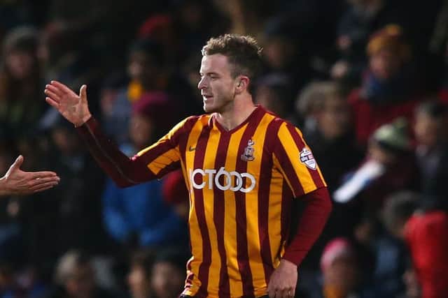 Andy Halliday celebrates after scoring the third goal during the FA Cup Third Round Replay match between Bradford City and Millwall. Picture: Getty