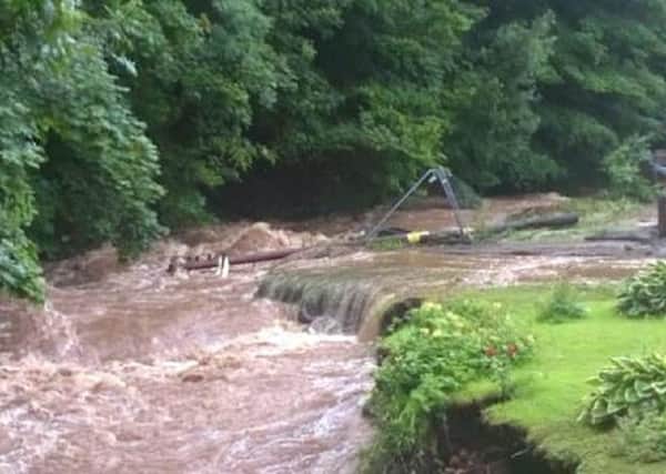 Heavy rain caused severe flooding in Alyth, Perthshire. Picture: Hemedia