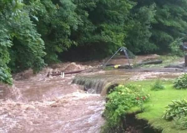 Heavy rain caused severe flooding in Alyth, Perthshire. Picture: Hemedia