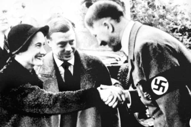 The Duke and Duchess of Windsor meeting with German leader Adolf Hitler in Munich. Picture: PA