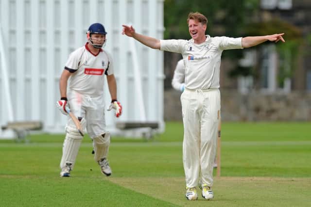 John Blain took four wickets as Grange scored a vital victory against Falkland in their title bid on Saturday. Picture: Neil Hanna