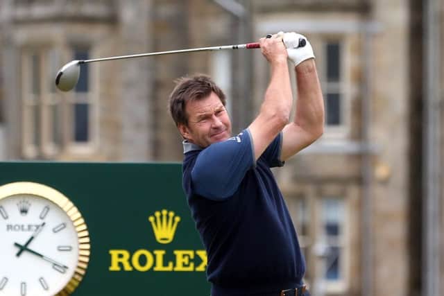 Nick Faldo tees off at St Andrews, but has now decided this will be his last Open Championship. Picture: PA