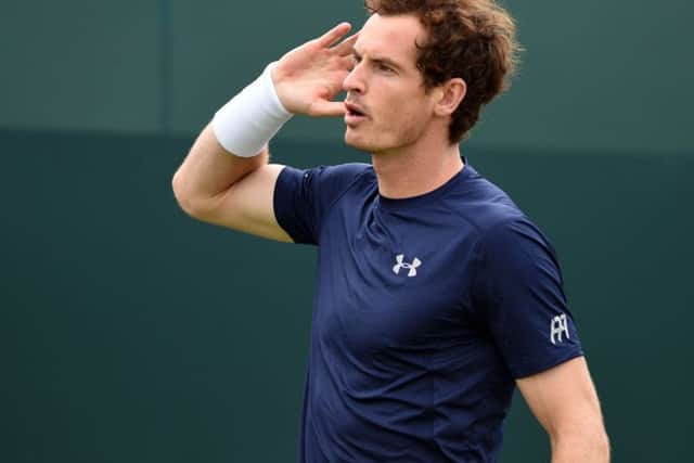 Andy Murray simply would not give up against Frances Gilles Simon at Queens Club. Picture: Tim Ireland/AP