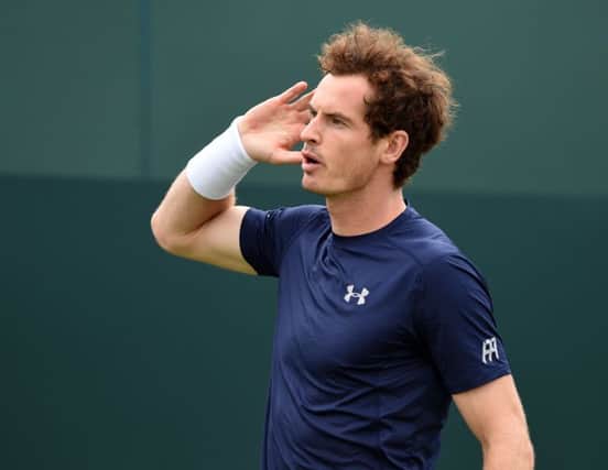 Andy Murray simply would not give up against Frances Gilles Simon at Queens Club. Picture: Tim Ireland/AP