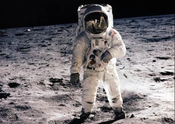 Buzz Aldrin walking on the surface of the moon during the Apollo 11, a picture taken by Neil Armstrong. Picture: AFP/Getty Images