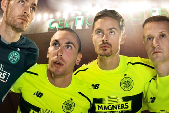 The new kit is a nod to thje 'bumblebee' kit of the mid-1990s. Picture: Celtic FC