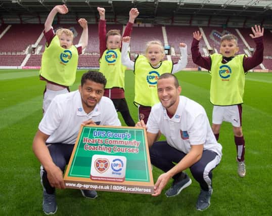 Kenny Anderson, right, with Osman Sow and young fans Ethan White, Ross Gillie, Annie Clark and Harry Walman. Picture: Rob Casey/SNS