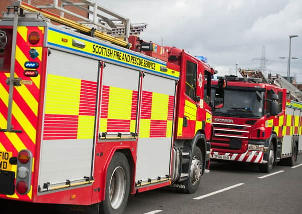 Two fire crews were sent to tackle the blaze in Ardrossan. Picture: John Devlin