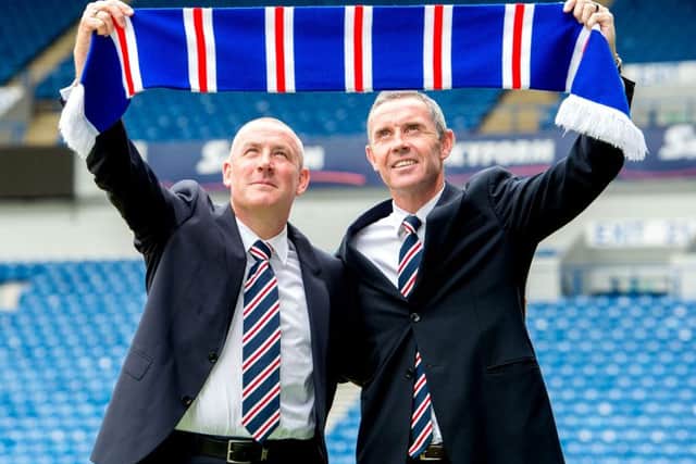 Assembling a new look Rangers team has been a tall order for Mark Warburton and assistant David Weir. Picture: SNS