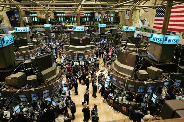 New Yorks Dow Jones index fell on early trading after weak results from a Wall Street heavyweights. Picture: Getty