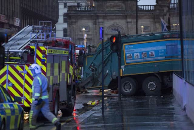 Six people died when the bin lorry driver lost control in Glasgow city centre just before Christmas. Picture: Robert Perry