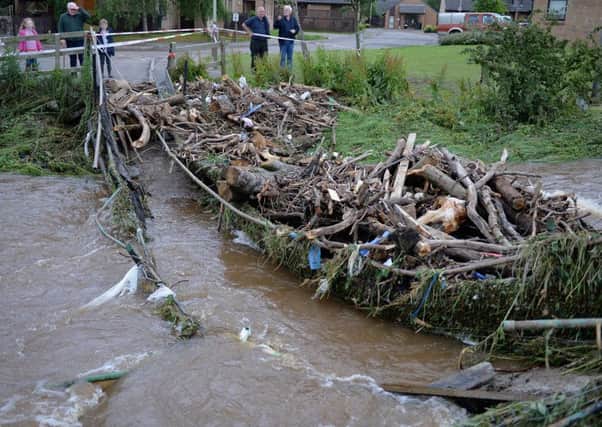 Alyth after flash floods caused widespread damage in the Perthshire village. Picture: Getty Images
