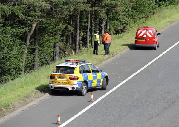 The scene of the crash where John Yuill and Lamara Bell were found. Picture: Michael Gillen
