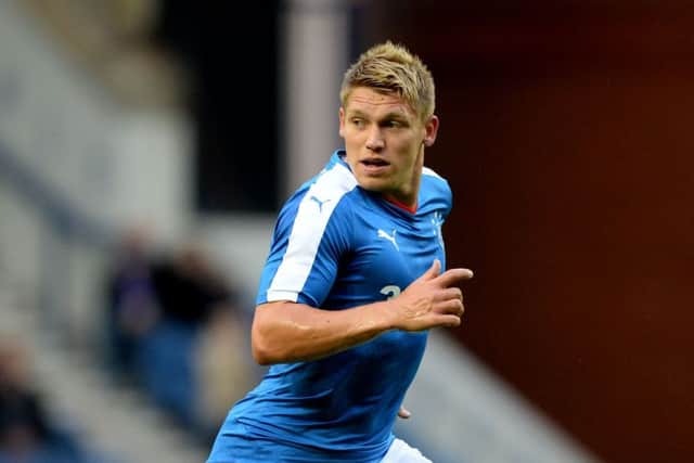 Martyn Waghorn, in action against Burnley on Tuesday, has big ambitions for Rangers. Picture: SNS