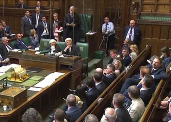 SNP MPs sat on the front benches yesterday