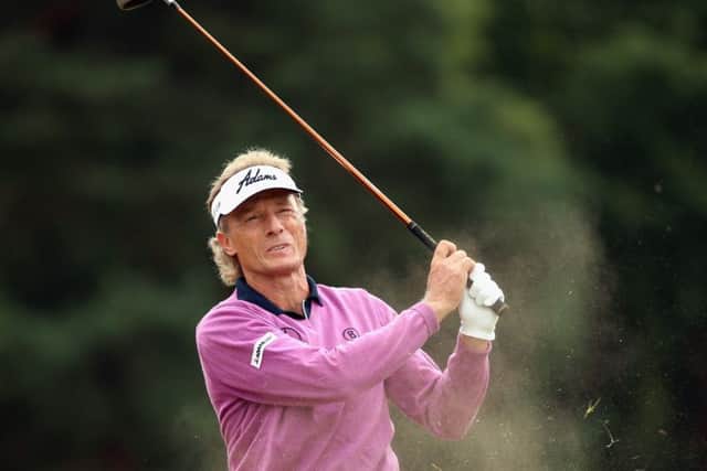 Defending champion Bernard Langer shares the lead after carding a 65. Picture: Getty