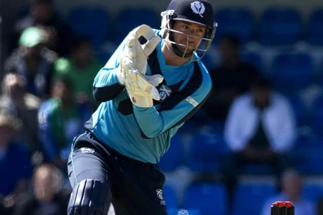 Matthew Cross, batting at No 3 for Scotland, says the aim has always been to win the trophy. Picture: SNS