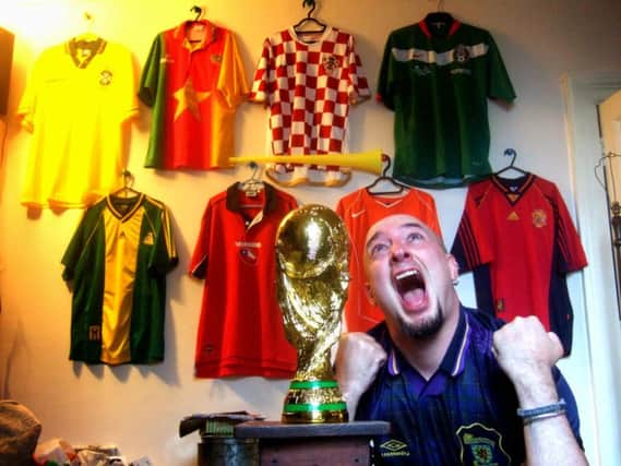 Joe Johnston, with just a handful of his numerous shirts. Picture: Joe Johnston