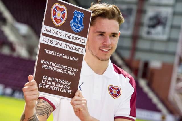 Hearts youngster Sam Nicholson sees tomorrows friendly match against Everton as a great test for all of us. Picture: SNS