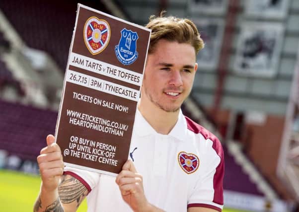 Hearts youngster Sam Nicholson sees tomorrows friendly match against Everton as a great test for all of us. Picture: SNS
