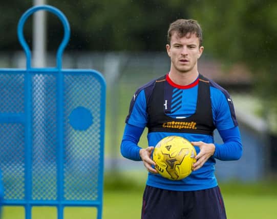 Rangers' Andrew Halliday remains focused at training. PIcture: SNS