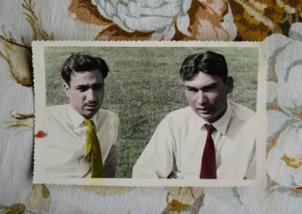 Bashir Maan as a young man with his photographer friend Ismail Ashraf. Picture: John Devlin
