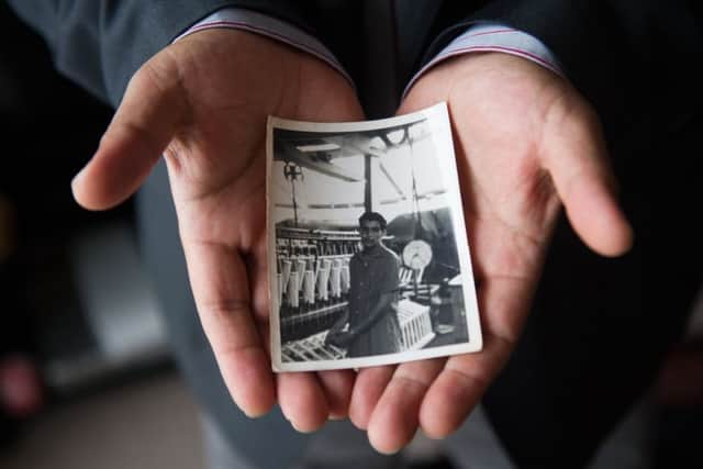 An old portrait of Mohammed Saddique, the father of #MuslimsinScotland campaign boss Habib Malik. Picture: John Devlin