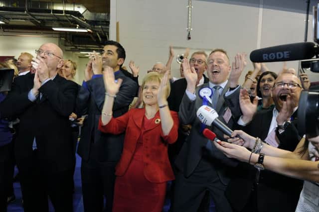 Nicola Sturgeon pictured at a count in Glasgow during the Scottish independence referendum. Picture: John Devlin
