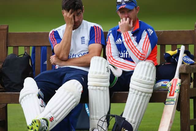 Worrying times for Alistair Cook and Ian Bell. Picture: Getty