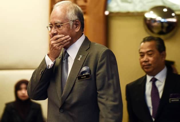Najib Razak is under fire over money going into his account. Picture: AFP/Getty