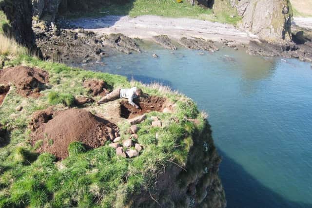 University of Aberdeen researchers have unearthed the oldest Pictish fort in Scotland on the Aberdeenshire coast. Picture: PA