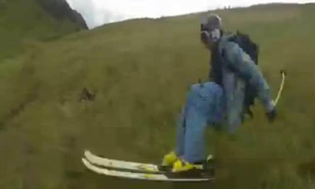 Kevin Blanc skiis down the slopes of Arthur's Seat in Edinburgh. Picture: Contributed