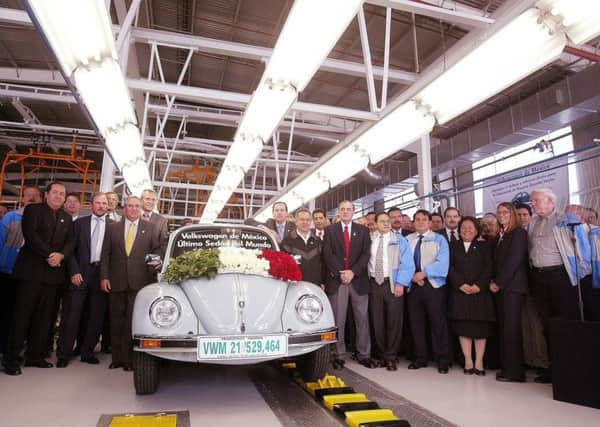 On this day in 2003, the last old style Volkswagen Beetle rolled off the assembly line in Mexico. Picture: AFP/Getty Images