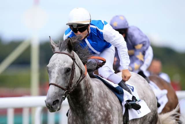Solow, ridden by Maxime Guyon, on his way to winning the Qatar Sussex Stakes during day two of Glorious Goodwood.  Picture: PA