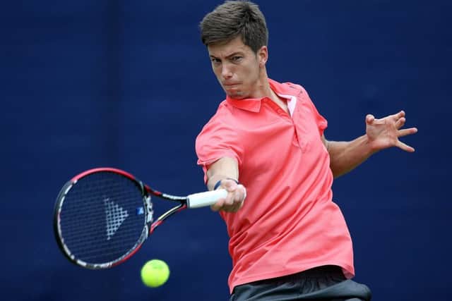 World No 67 Aljaz Bedene secured a fine win over Roberto Bautista Agut. Picture: Getty Images