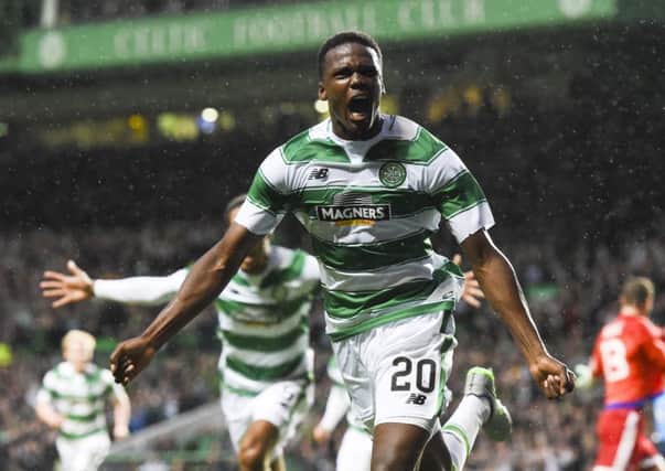 Celtic's Dedryck Boyata celebrates his goal. Picture: SNS Group