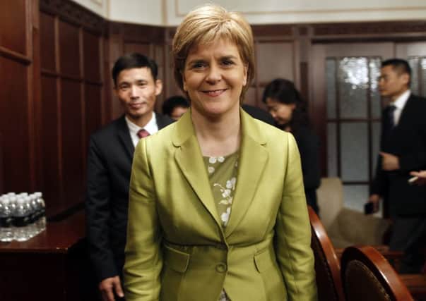 Nicola Sturgeon attended the official opening of the low-carbon centre in Hong Kong. Picture: AP