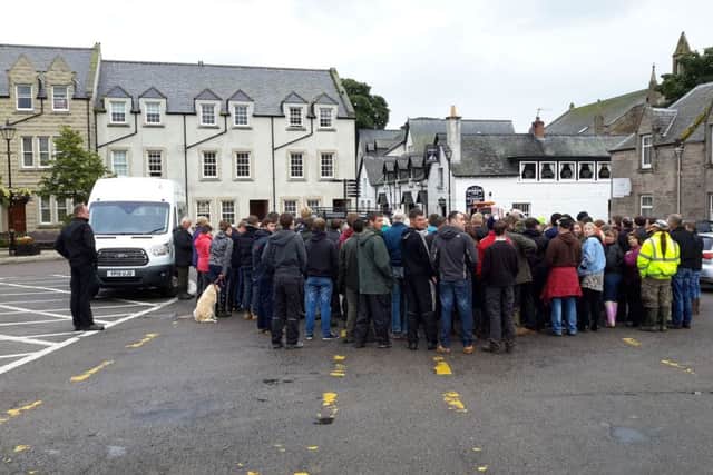 Volunteers turn out in Dornoch to look for Lachlan Simpson. Picture: Police Scotland
