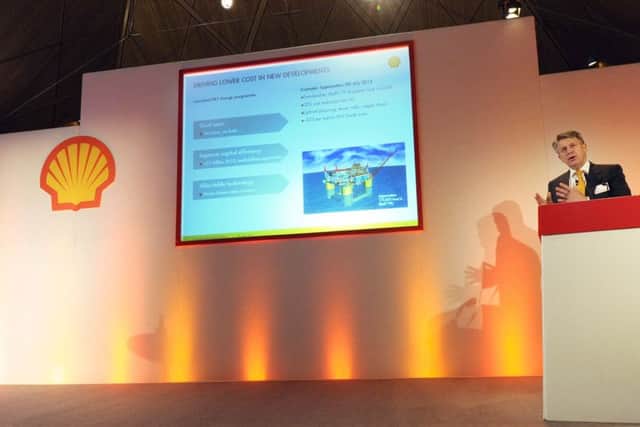 Royal Dutch Shell CEO Ben van Beurden delivering the company's Q2 results. Picture: PA
