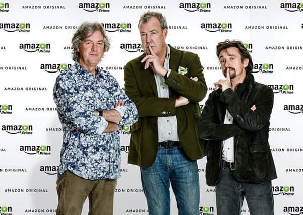 (From the left) James May, Jeremy Clarkson and Richard Hammond have signed a deal for a new motoring show with Amazon. Picture: PA