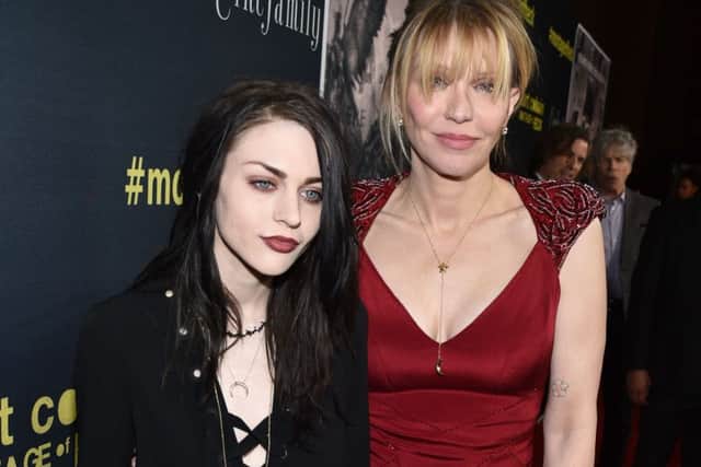 Kurt Cobain's daughter Frances, and Courtney Love. Picture: AP