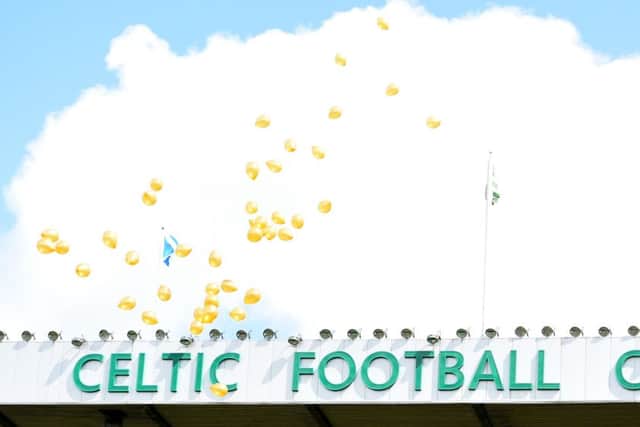 Balloons are released into the air ahead of kick-off. Picture: SNS