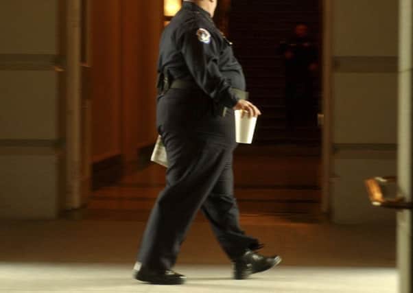 An overweight police officer. Picture: Getty Images