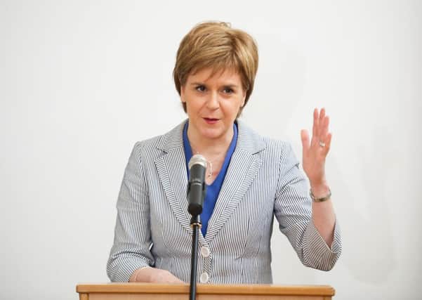 First Minister Nicola Sturgeon said that the SNP government was leading by example in pushing for gender equality. Picture: John Devlin