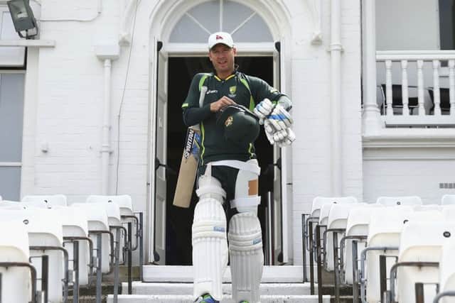Australia's Michael Clarke walks out to bat during a nets session ahead of the 4th Investec Ashes Test match at Trent Bridge. Picture: Getty Images