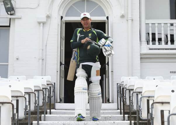 Australia's Michael Clarke walks out to bat during a nets session ahead of the 4th Investec Ashes Test match at Trent Bridge. Picture: Getty Images