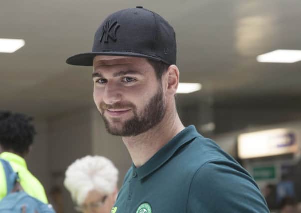 The more physical Nadir Ciftci, leaving from Glasgow Airport yesterday, is likely to be chosen ahead of Leigh Griffiths. Picture: Ross Brownlee/SNS