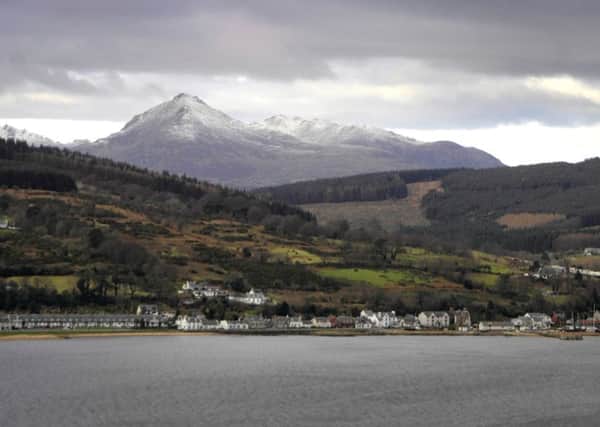 Lamlash, Arran, with Goat Fell in the distance. Picture: Donald MacLeod
