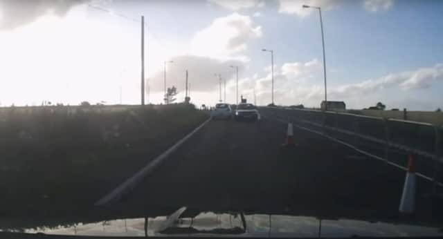 The motorist squeezed past one motorist, reversed onto a roundabout and then drove off. Picture: Scotland's Worst Drivers